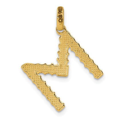 14K Yellow Gold Fancy Twist Letter M