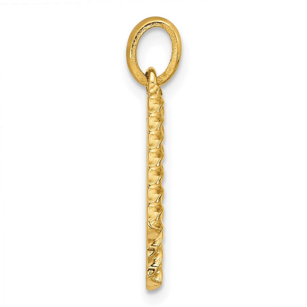 14K Yellow Gold Fancy Twist Letter N