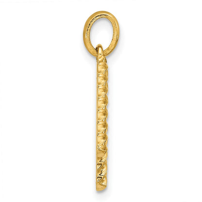14K Yellow Gold Fancy Twist Letter N