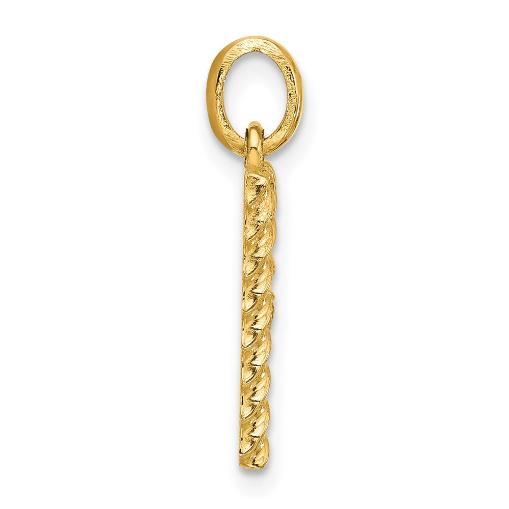 14K Yellow Gold Fancy Twist Letter P
