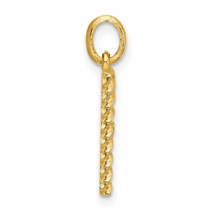 14K Yellow Gold Fancy Twist Letter P