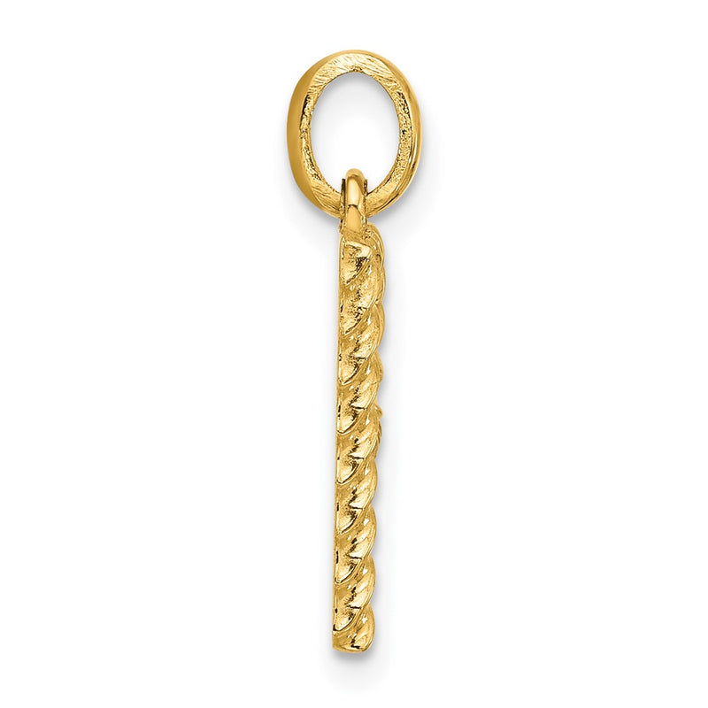 14K Yellow Gold Fancy Twist Letter P