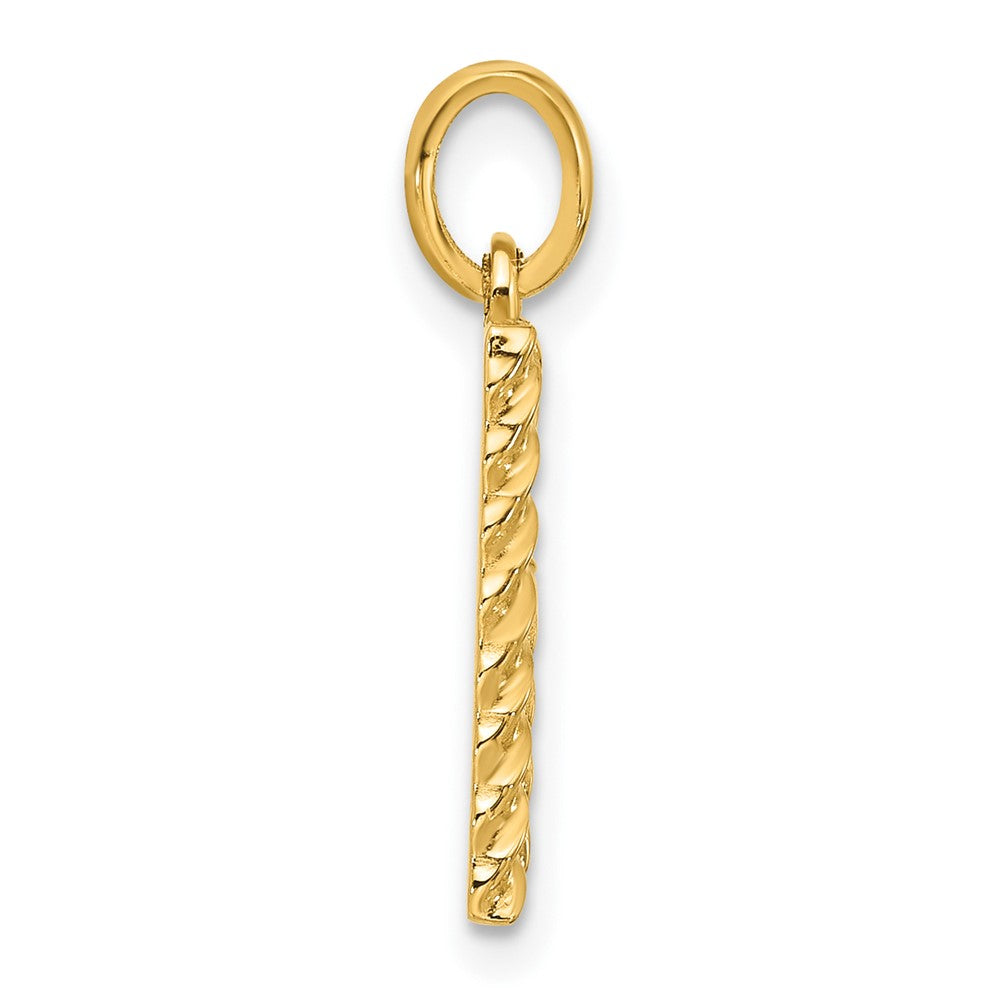 14K Yellow Gold Fancy Twist Letter R