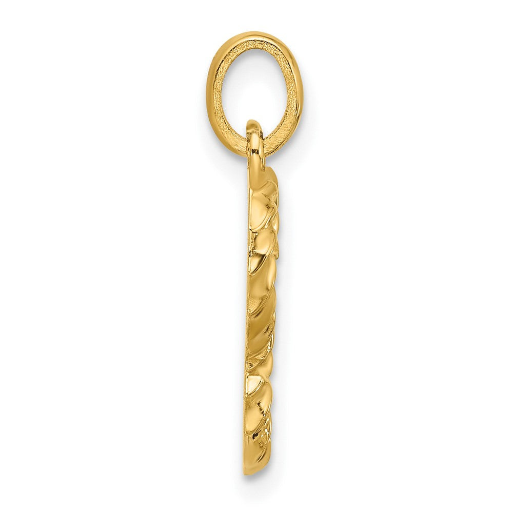 14K Yellow Gold Fancy Twist Letter S