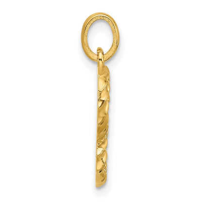 14K Yellow Gold Fancy Twist Letter S