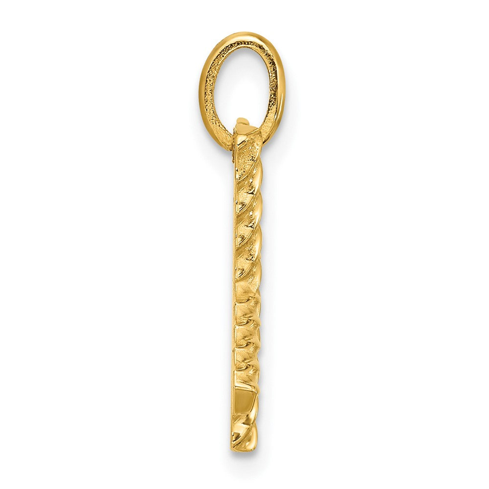14K Yellow Gold Fancy Twist Letter X