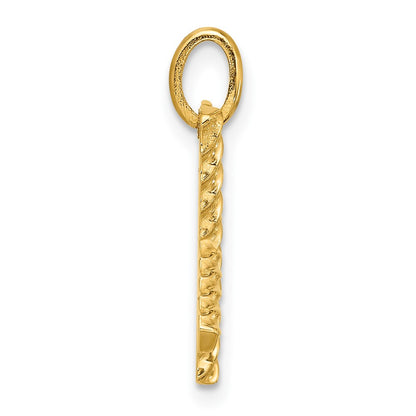 14K Yellow Gold Fancy Twist Letter X
