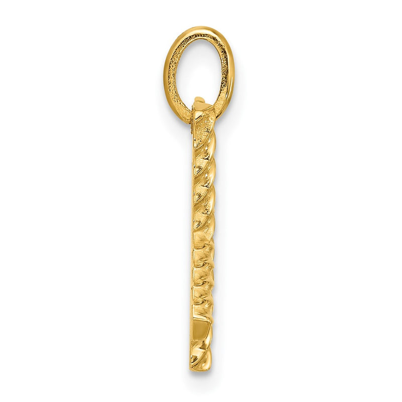 14K Yellow Gold Fancy Twist Letter X