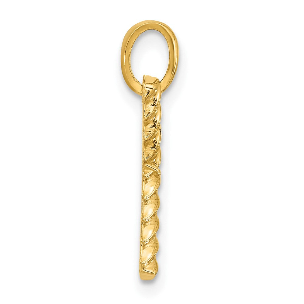 14K Yellow Gold Fancy Twist Letter Y