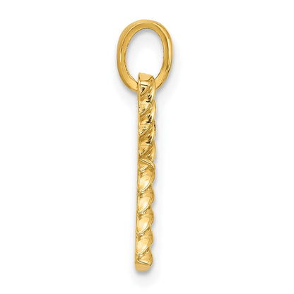 14K Yellow Gold Fancy Twist Letter Y