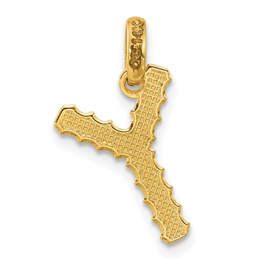 14K Yellow Gold Fancy Twist Letter Y