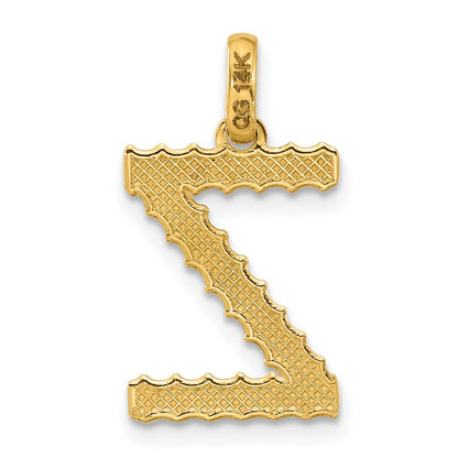 14K Yellow Gold Fancy Twist Letter Z