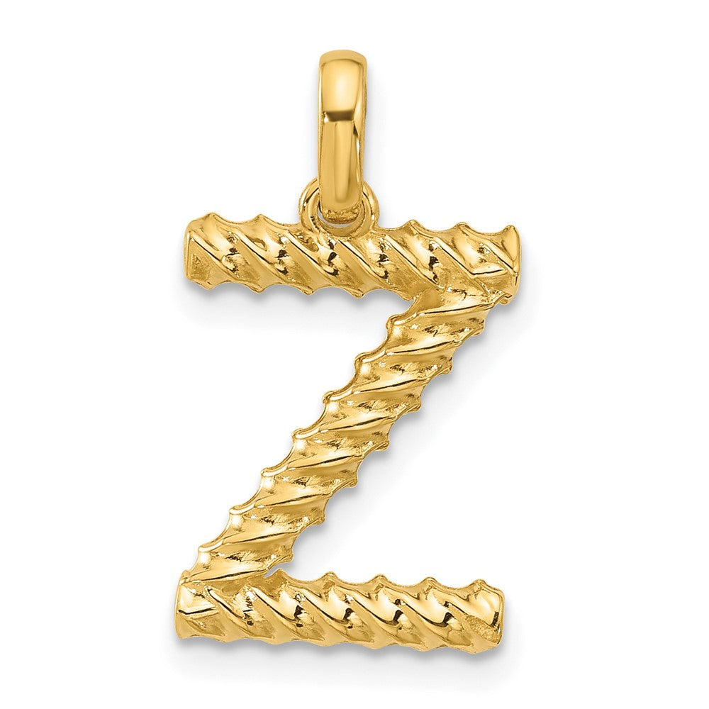 14K Yellow Gold Fancy Twist Letter Z