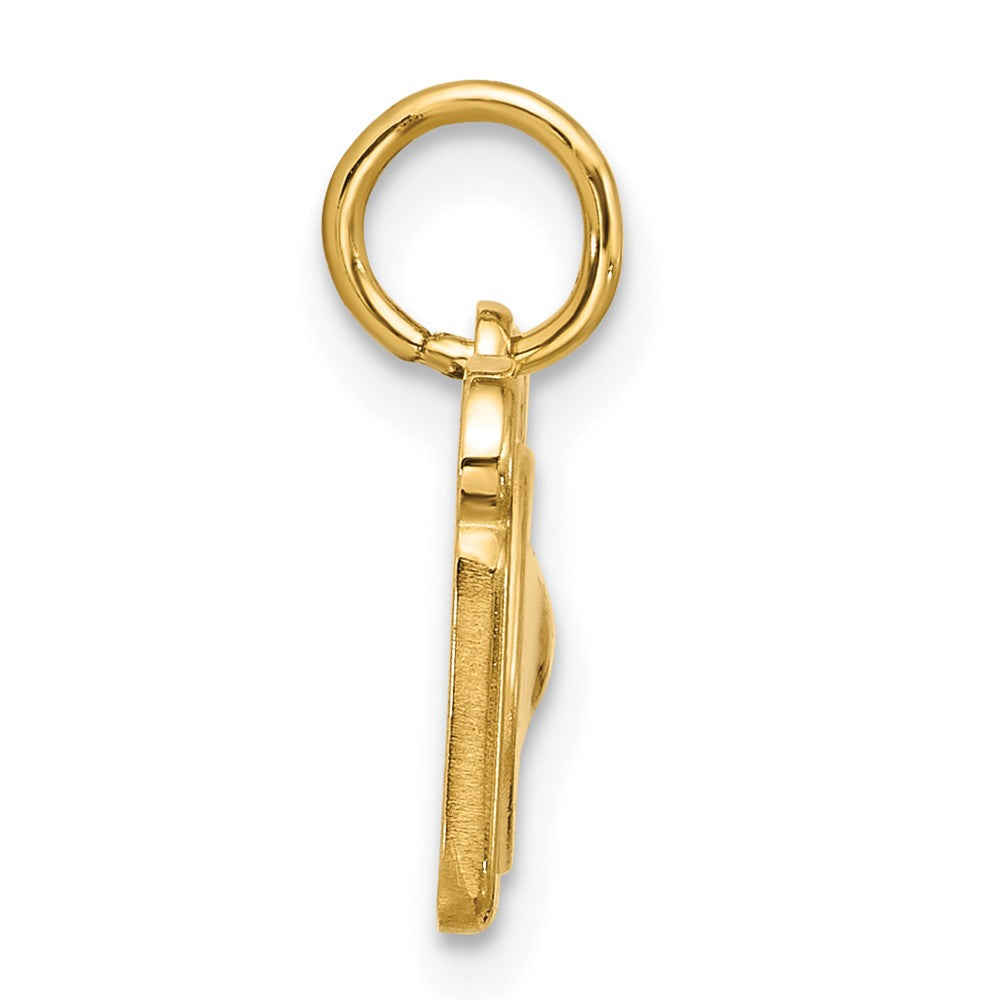 14K Yellow Gold Enameled Fancy Egg on Toast Charm