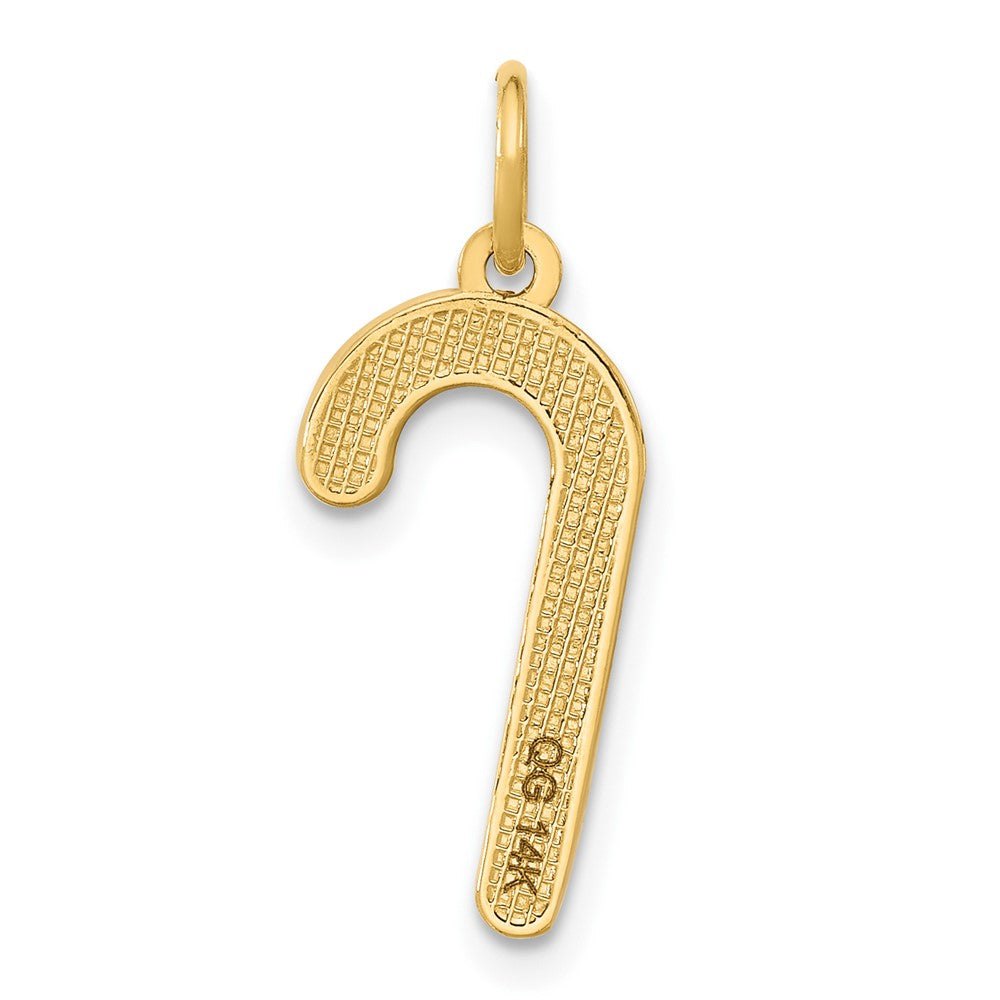 14K Yellow Gold Fancy Candy Cane