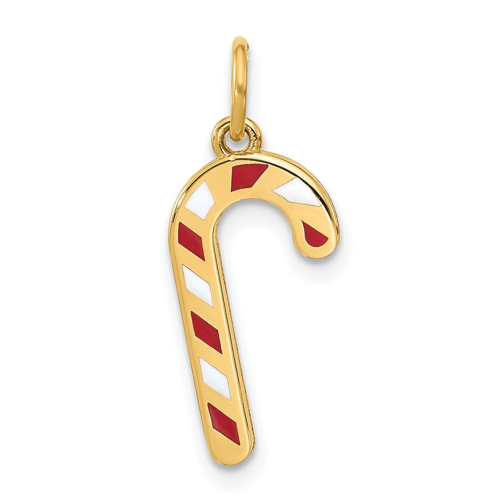 14K Yellow Gold Fancy Candy Cane