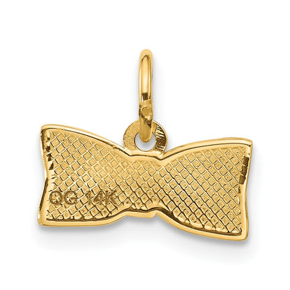 14K Yellow Gold Fancy Half Hair Bow