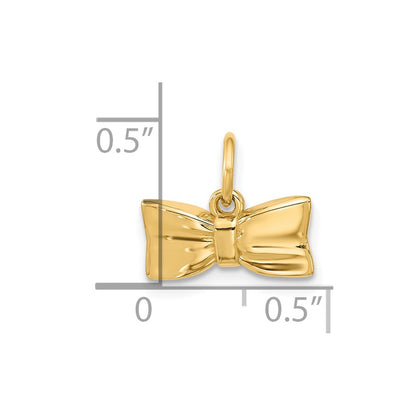 14K Yellow Gold Fancy Half Hair Bow