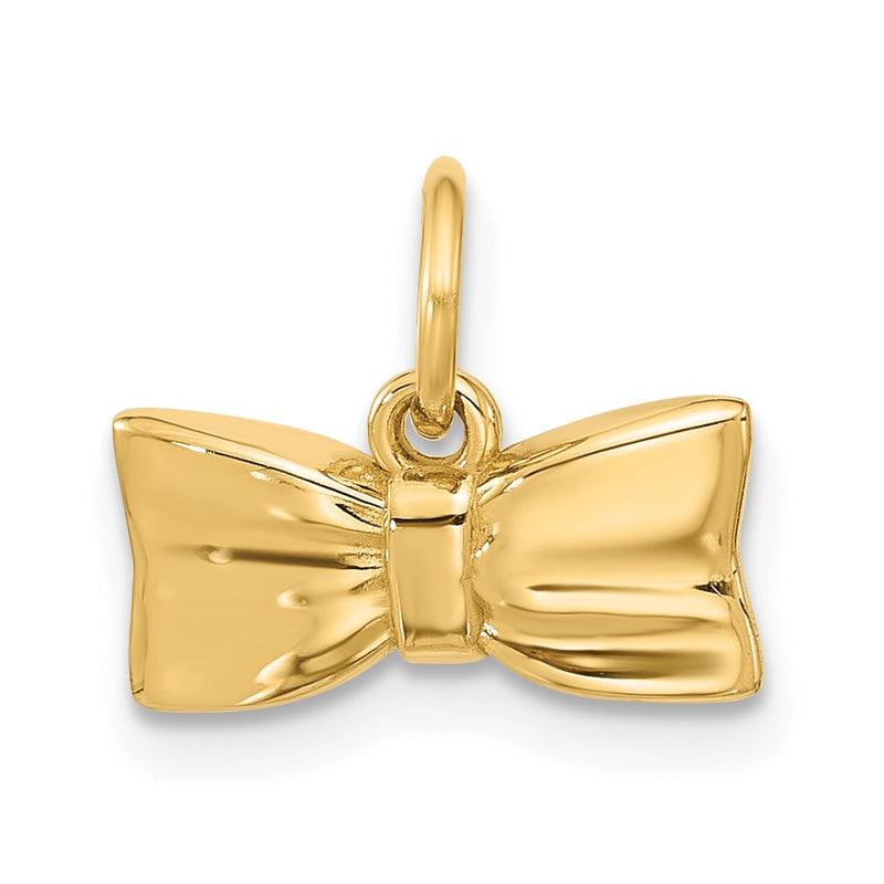 14K Yellow Gold Fancy Half Hair Bow