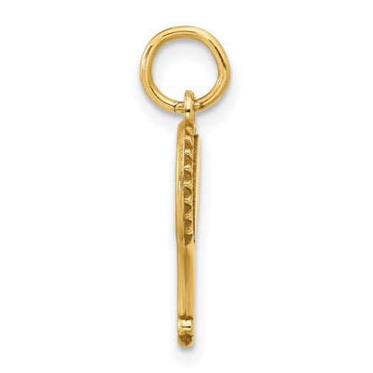 14K Two-Tone Fancy Hand Mirror Charm