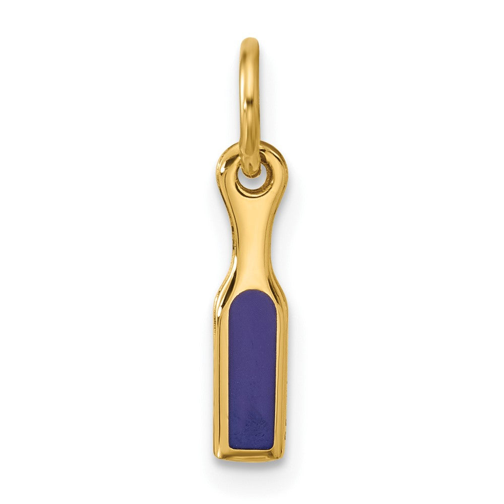 14K Yellow Gold Fancy Hairbrush Charm