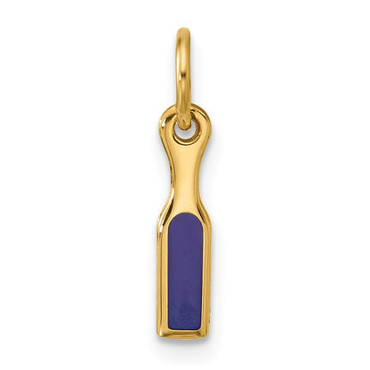 14K Yellow Gold Fancy Hairbrush Charm