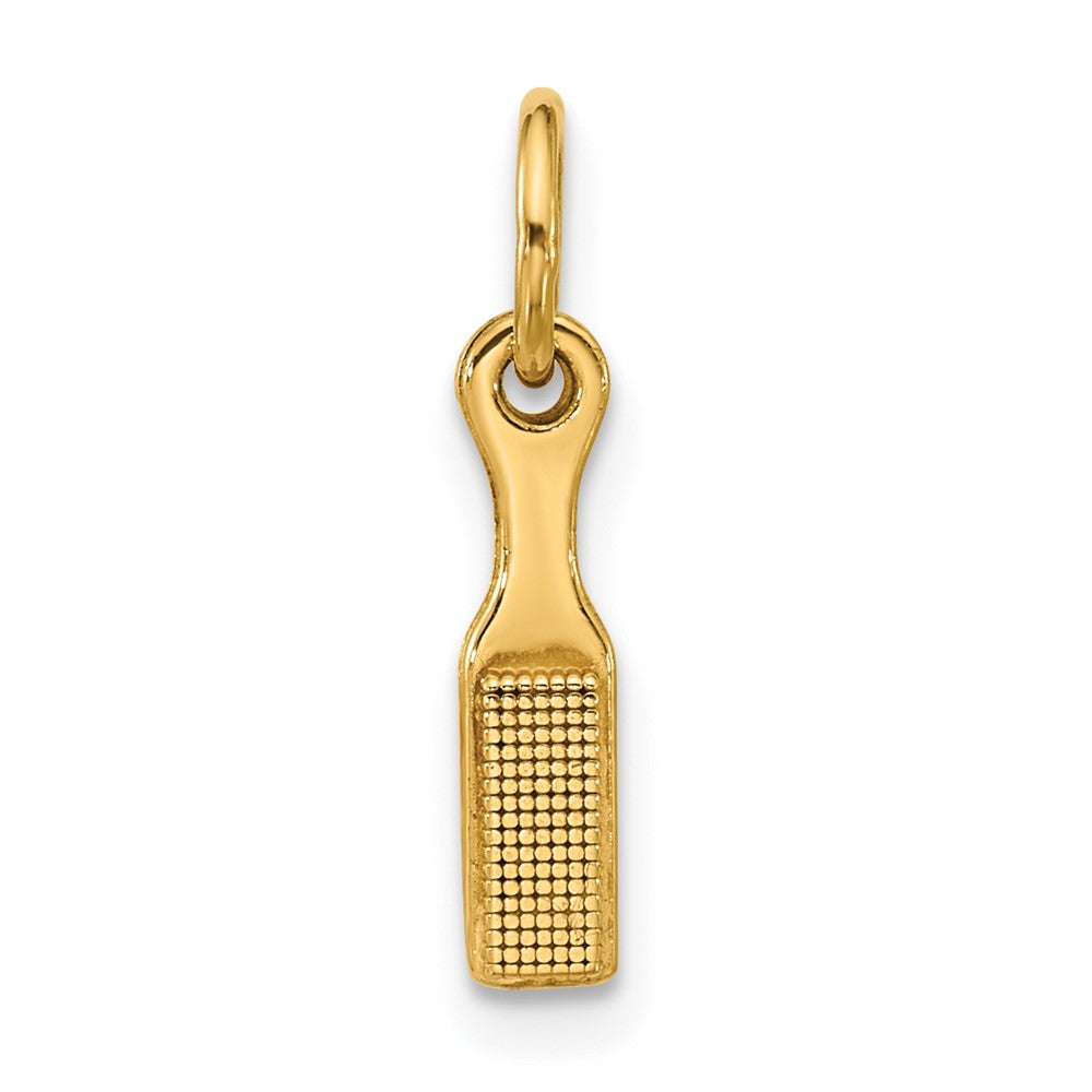 14K Yellow Gold Fancy Hairbrush Charm