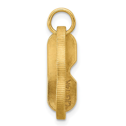 14K Yellow Gold Sleep Mask Charm