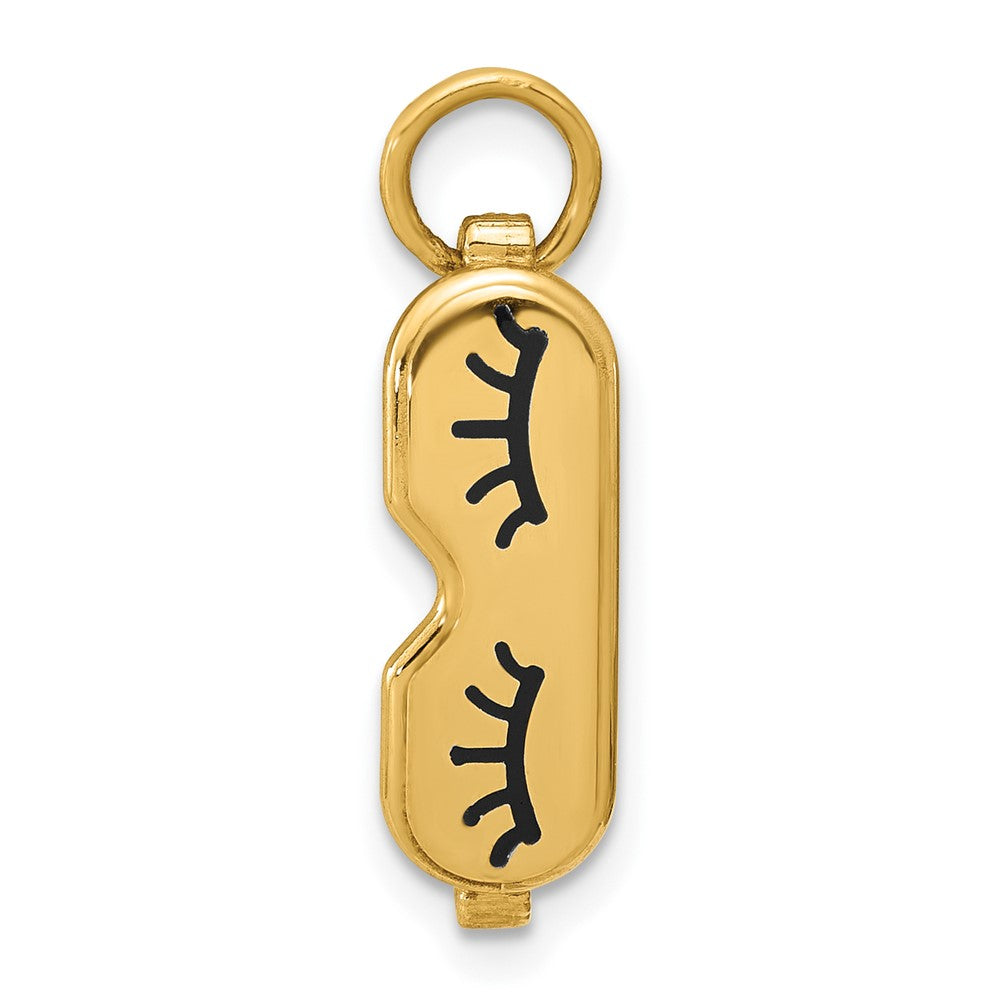14K Yellow Gold Sleep Mask Charm