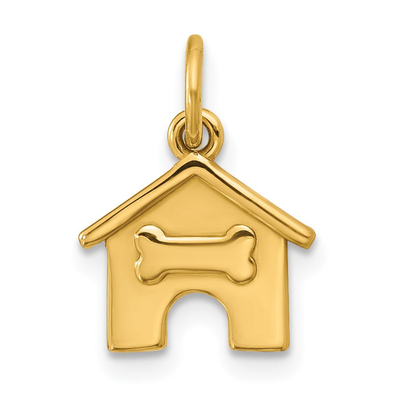 14K Yellow Gold Dog House Charm