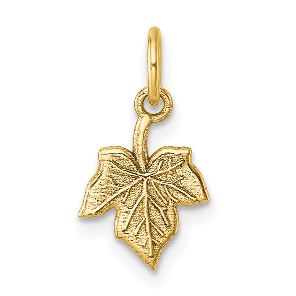 14K Yellow Gold Polished Leaf Pendant