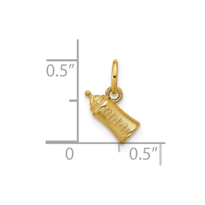 14K Yellow Gold Polished Baby Bottle Pendant