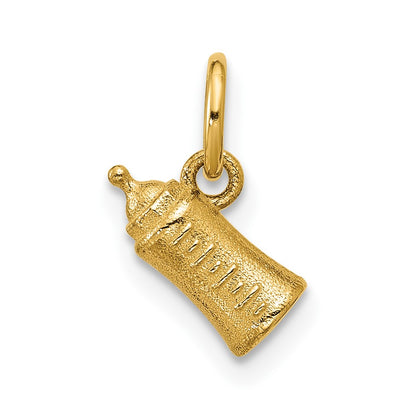 14K Yellow Gold Polished Baby Bottle Pendant