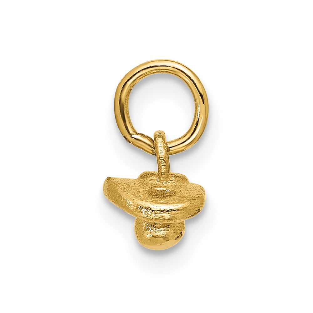 14K Yellow Gold Polished Baby Binky Pendant