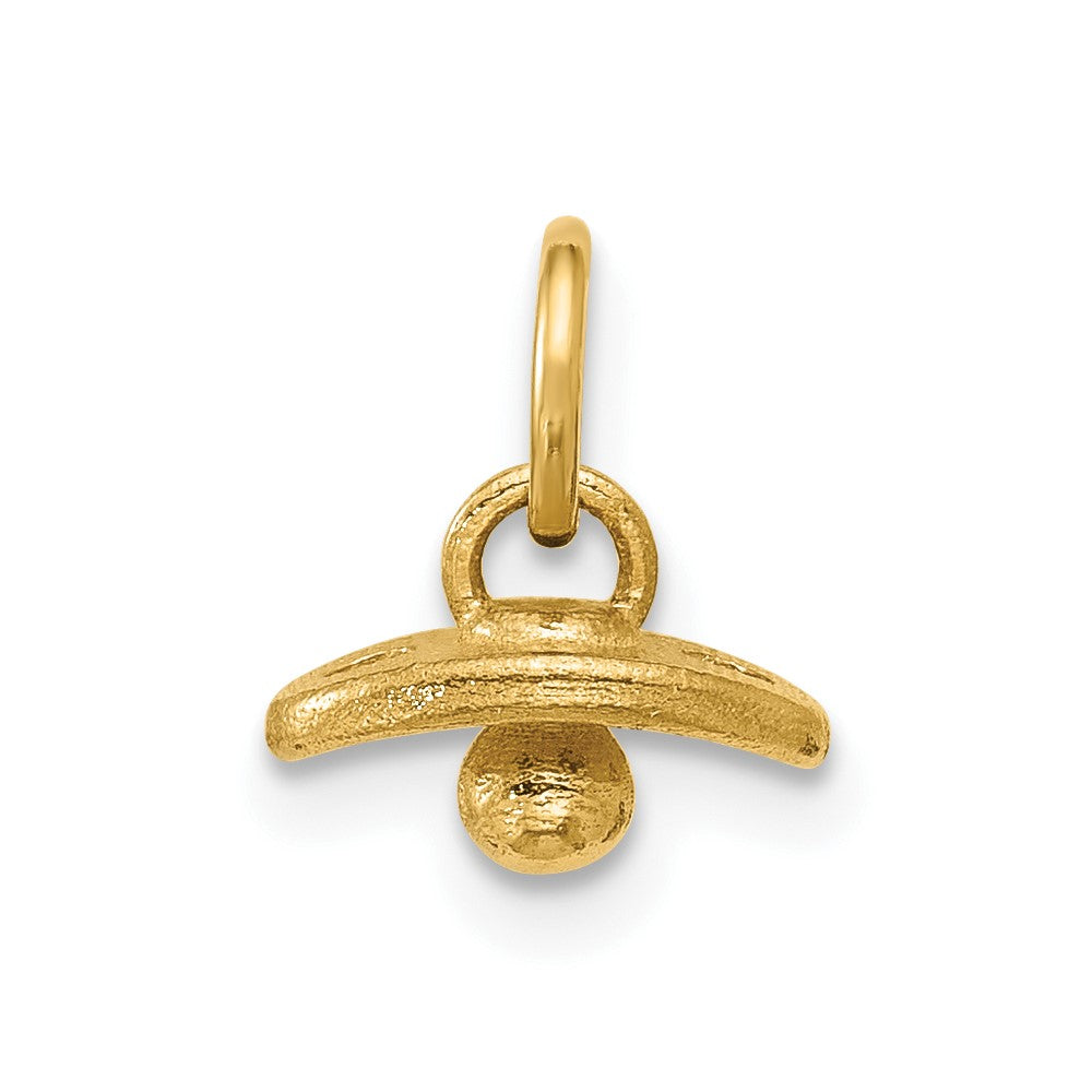 14K Yellow Gold Polished Baby Binky Pendant