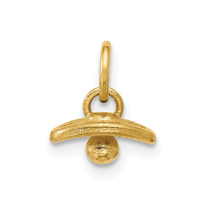 14K Yellow Gold Polished Baby Binky Pendant