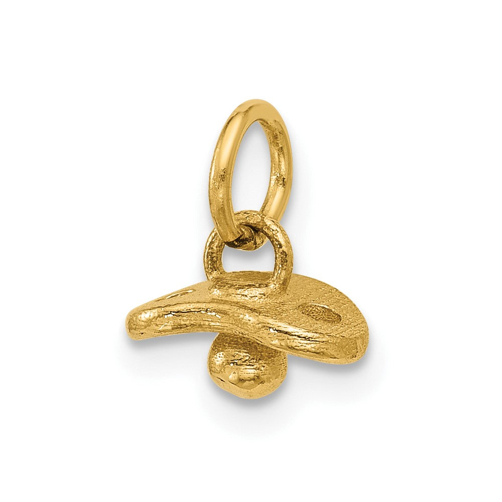 14K Yellow Gold Polished Baby Binky Pendant