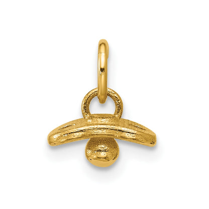 14K Yellow Gold Polished Baby Binky Pendant