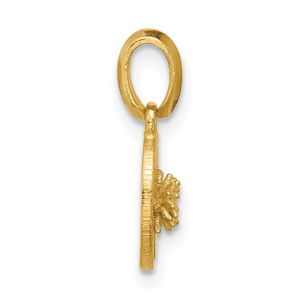 14K Yellow Gold Polished Lily Pad Pendant