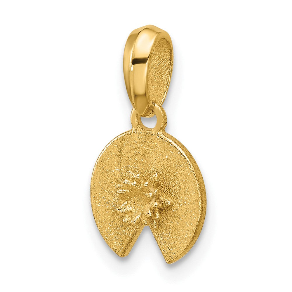 14K Yellow Gold Polished Lily Pad Pendant