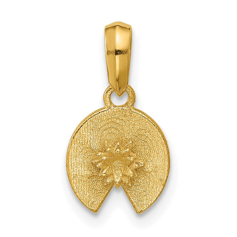 14K Yellow Gold Polished Lily Pad Pendant