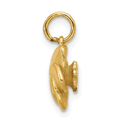 14K Yellow Gold Polished Daffodil Flower Pendant