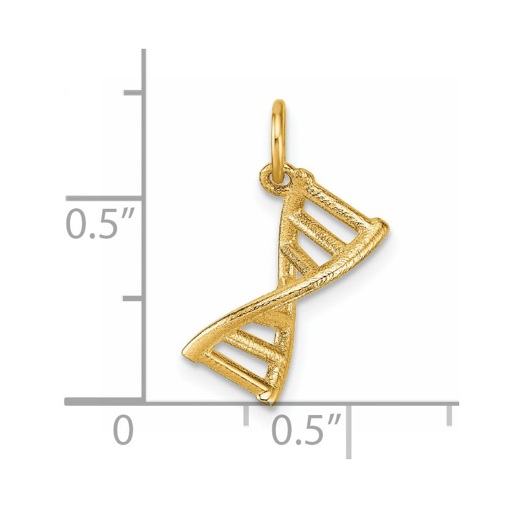 14K Yellow Gold Polished Dna Pendant