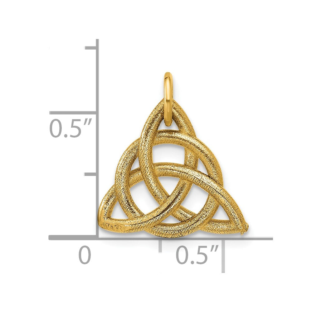 14K Yellow Gold Polished Celtic Knot Pendant