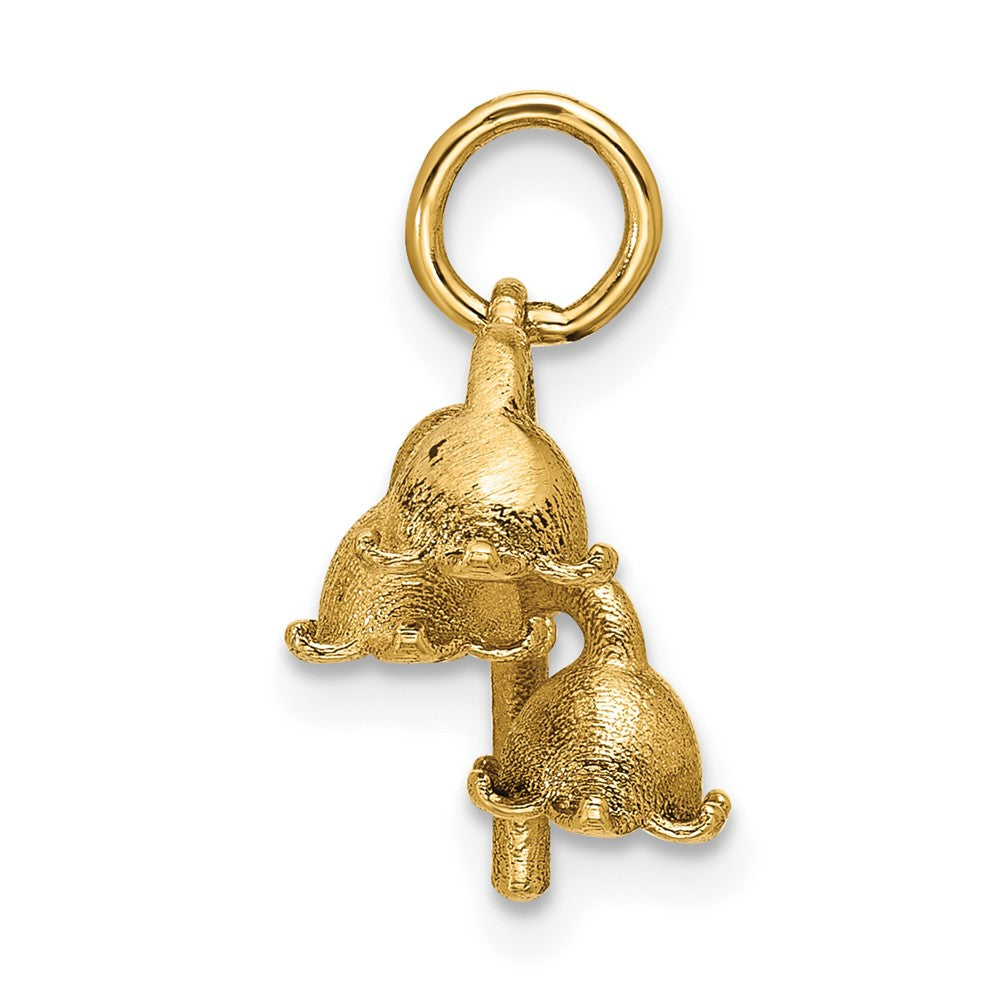 14K Yellow Gold Polished Lily of the Valley Pendant