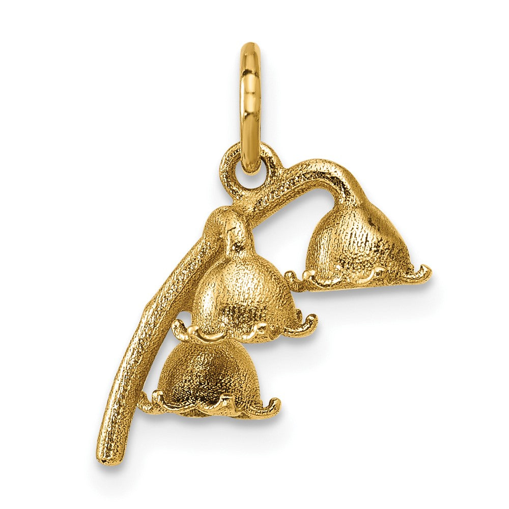 14K Yellow Gold Polished Lily of the Valley Pendant