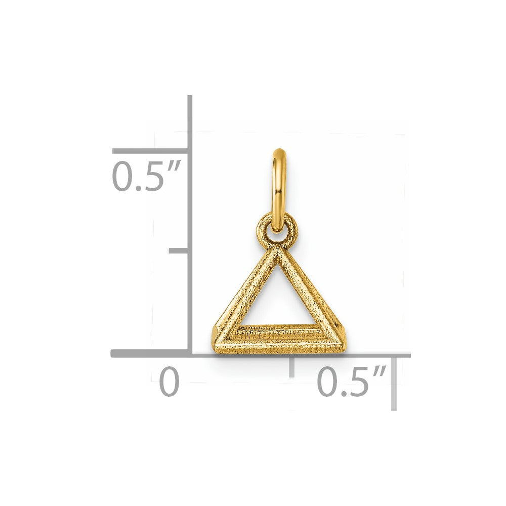 14K Yellow Gold Polished Rectangular Pyramid Shape Pendant