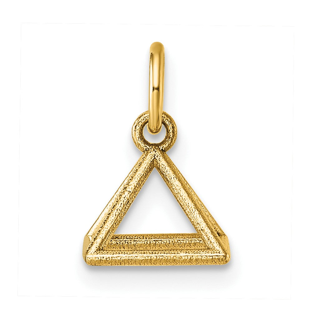 14K Yellow Gold Polished Rectangular Pyramid Shape Pendant