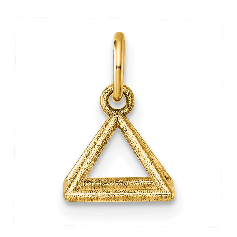 14K Yellow Gold Polished Rectangular Pyramid Shape Pendant