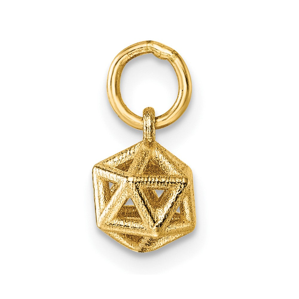 14K Yellow Gold Polished Podium Pendant